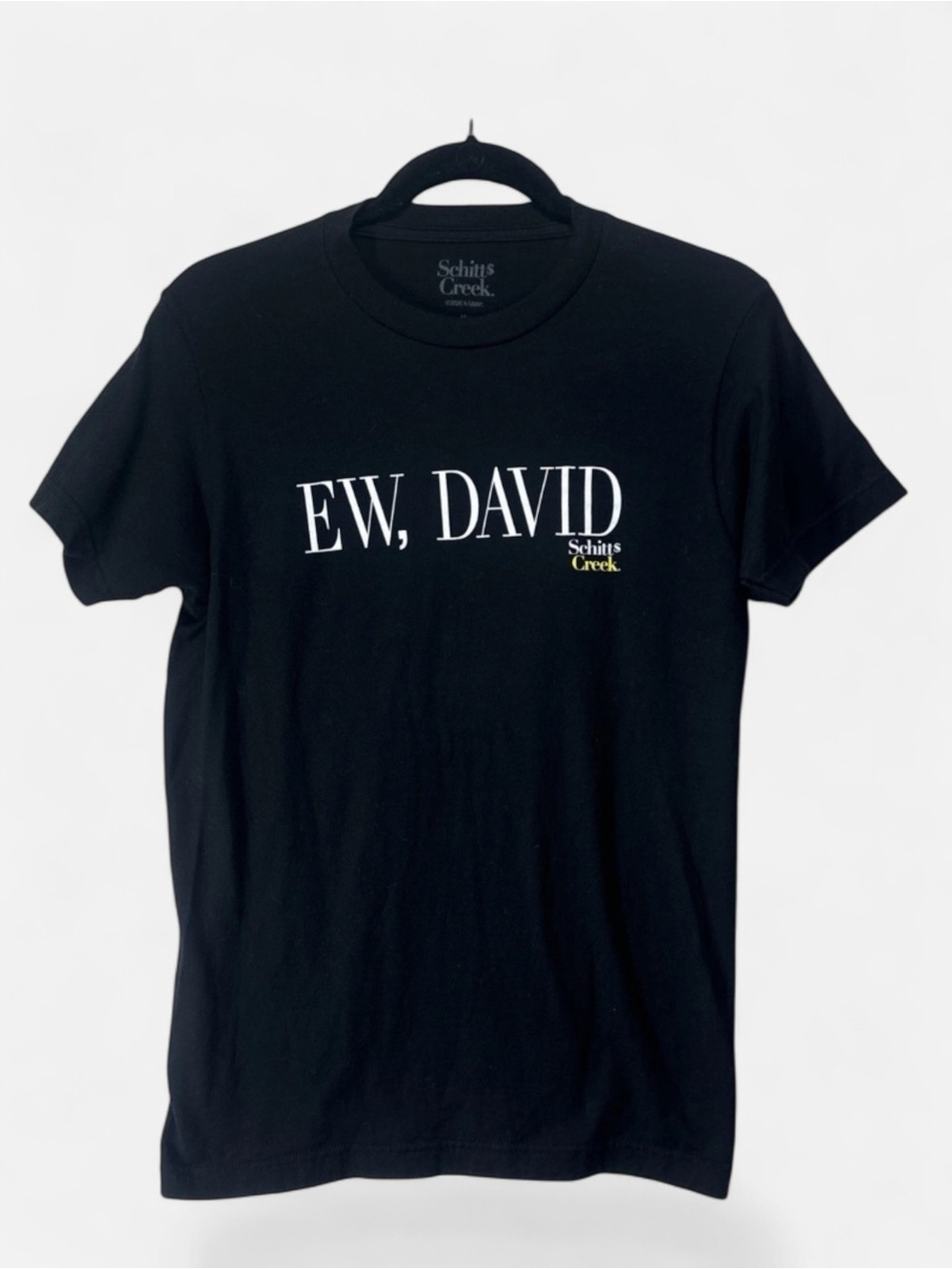 Schitts Creek "Ew, David." Black/ Yellow(Creek)Short Sleeve T-Shirt 2020 Medium